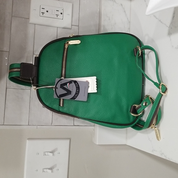 Valentina Bags Newvalentina Pebbled Leather Convertible Backpack